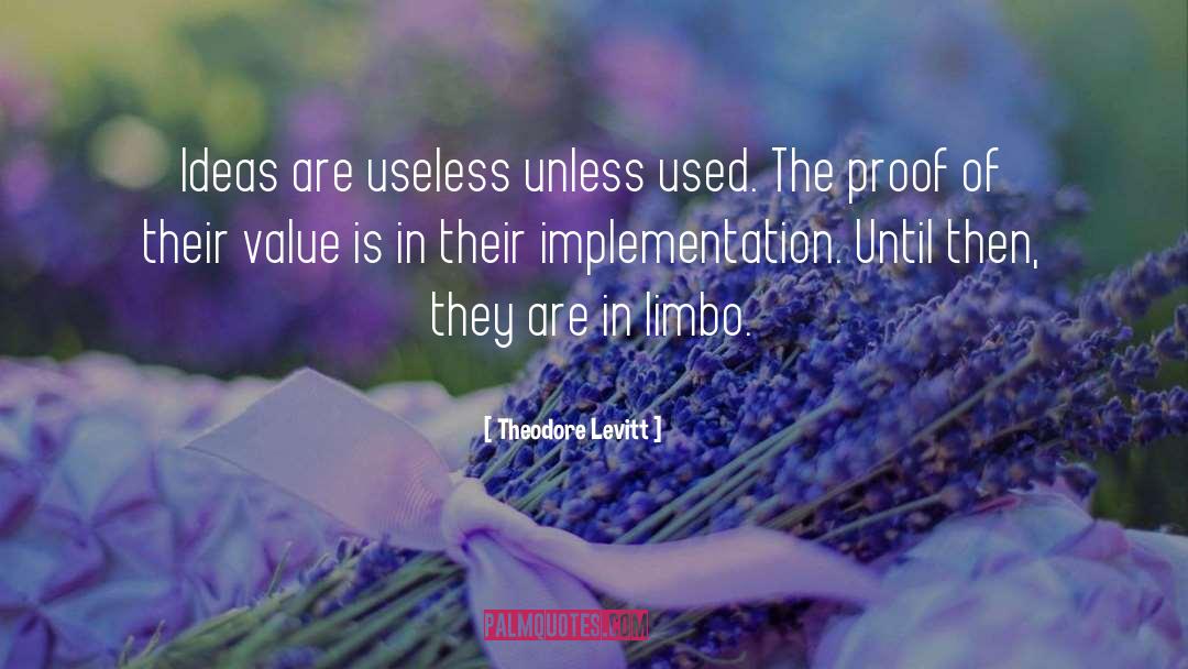 Implementation quotes by Theodore Levitt