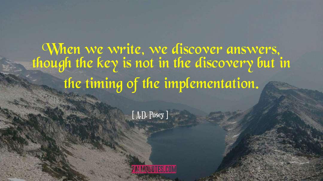 Implementatione quotes by A.D. Posey