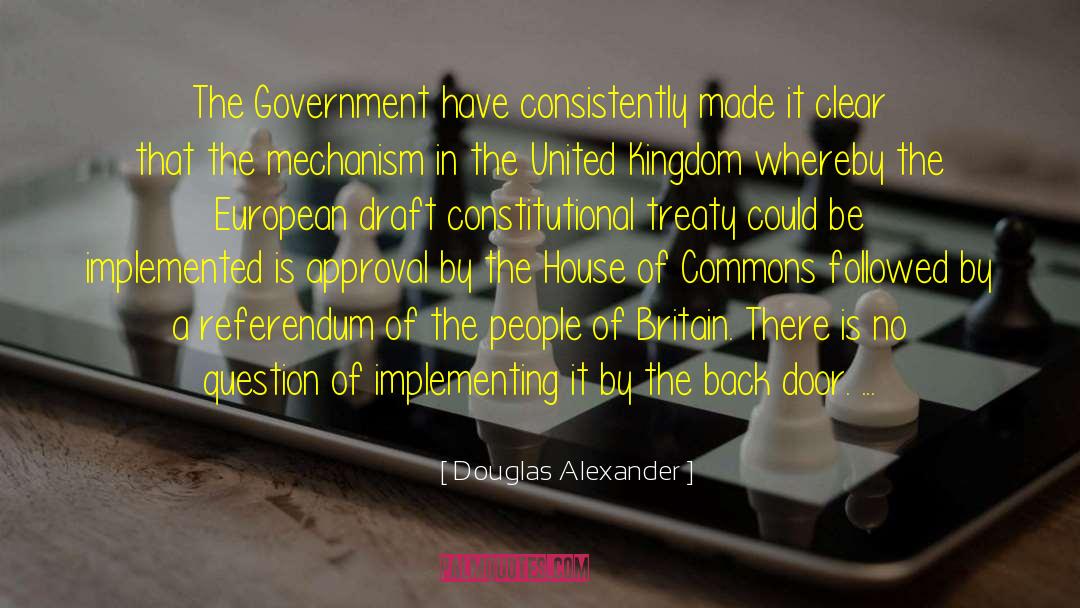 Implementing quotes by Douglas Alexander