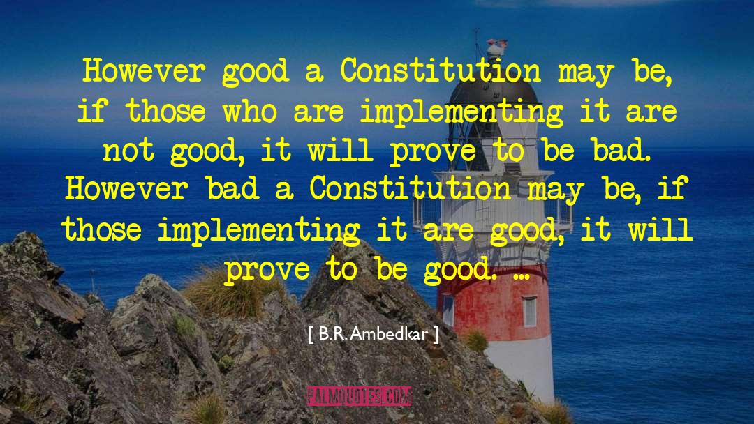 Implementing quotes by B.R. Ambedkar