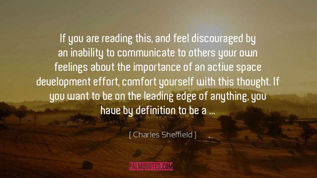 Importance Of Feelings quotes by Charles Sheffield