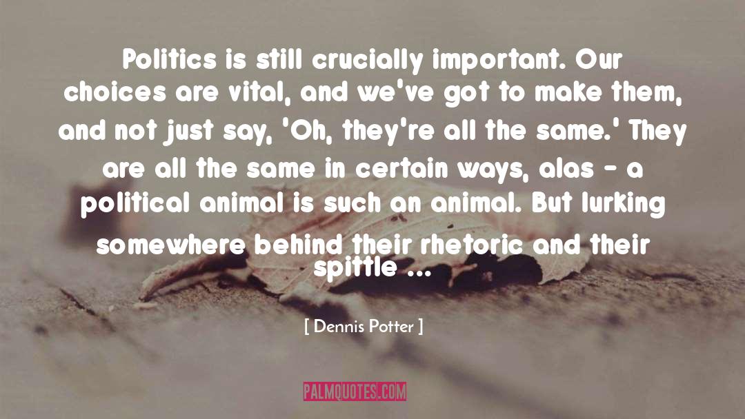 Important Choices quotes by Dennis Potter