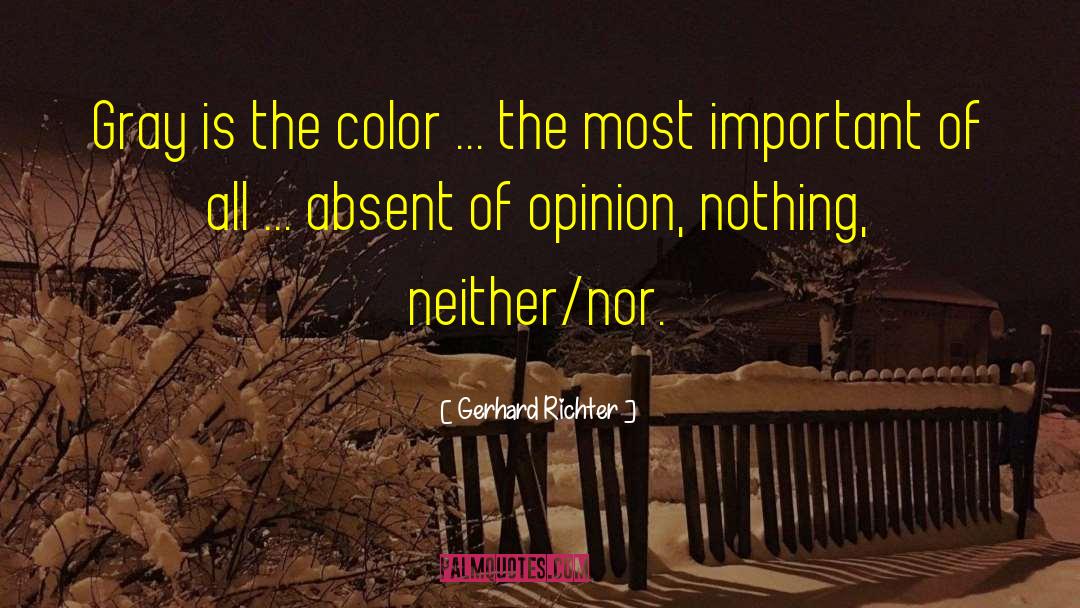 Important Color quotes by Gerhard Richter