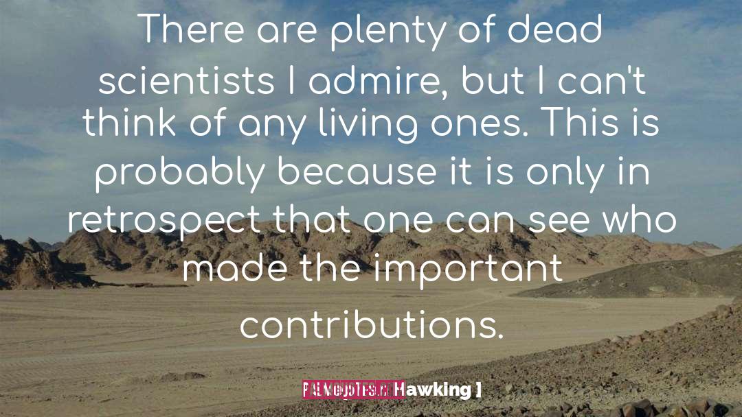 Important Contributions quotes by Stephen Hawking