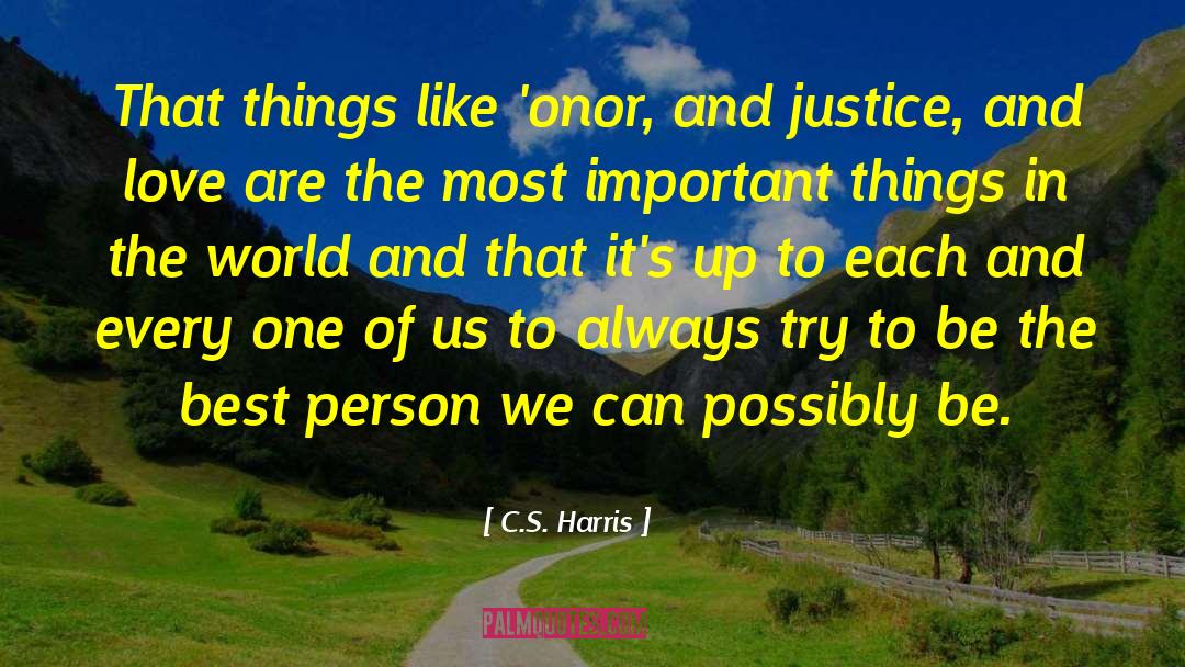 Important Facts quotes by C.S. Harris