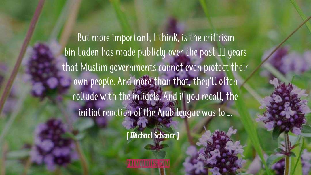 Important Problem quotes by Michael Scheuer