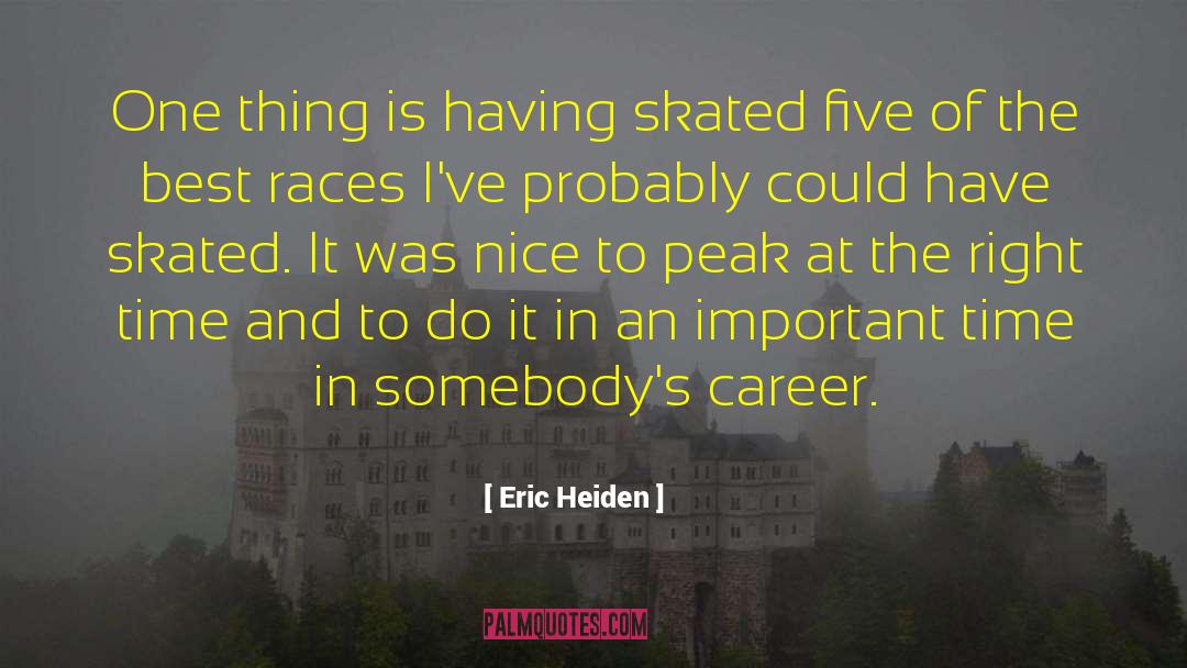 Important Problem quotes by Eric Heiden