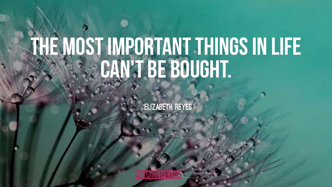 Important Things In Life quotes by Elizabeth Reyes