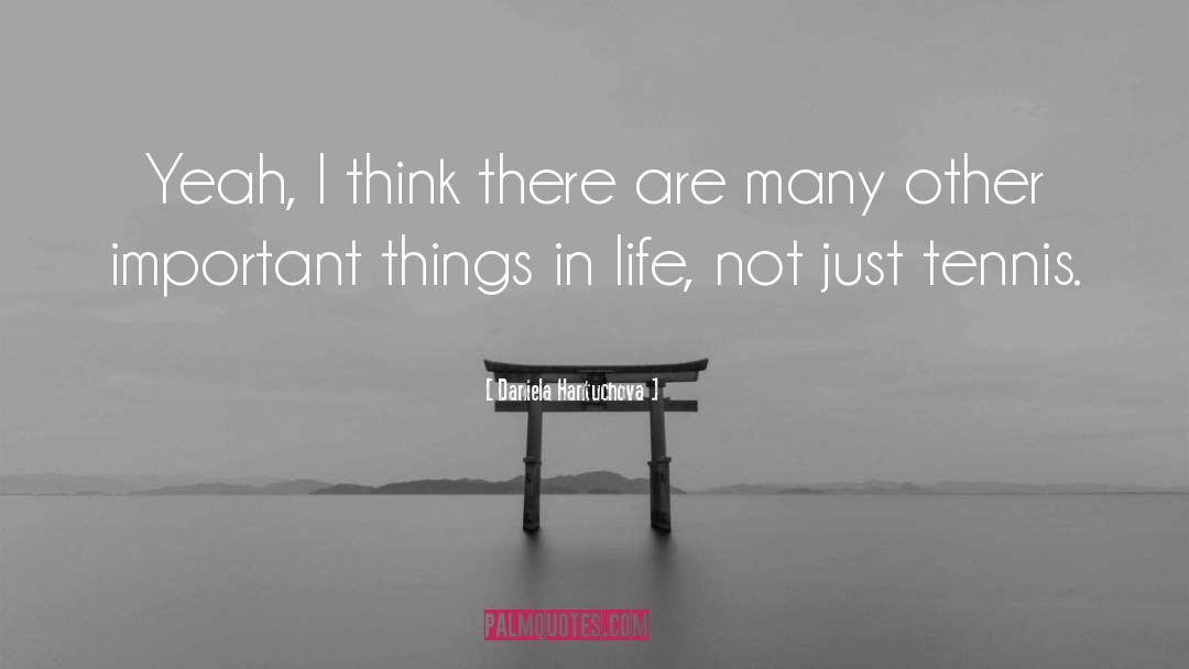 Important Things In Life quotes by Daniela Hantuchova