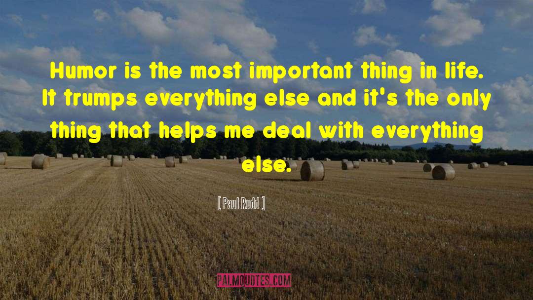 Important Things In Life quotes by Paul Rudd