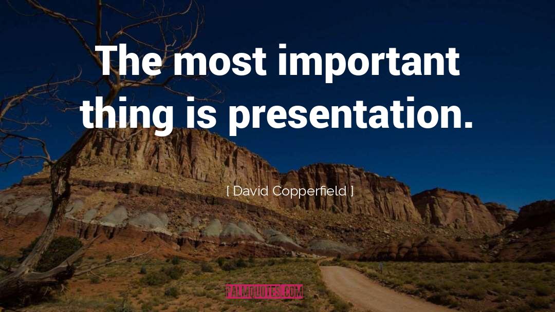 Important Things quotes by David Copperfield