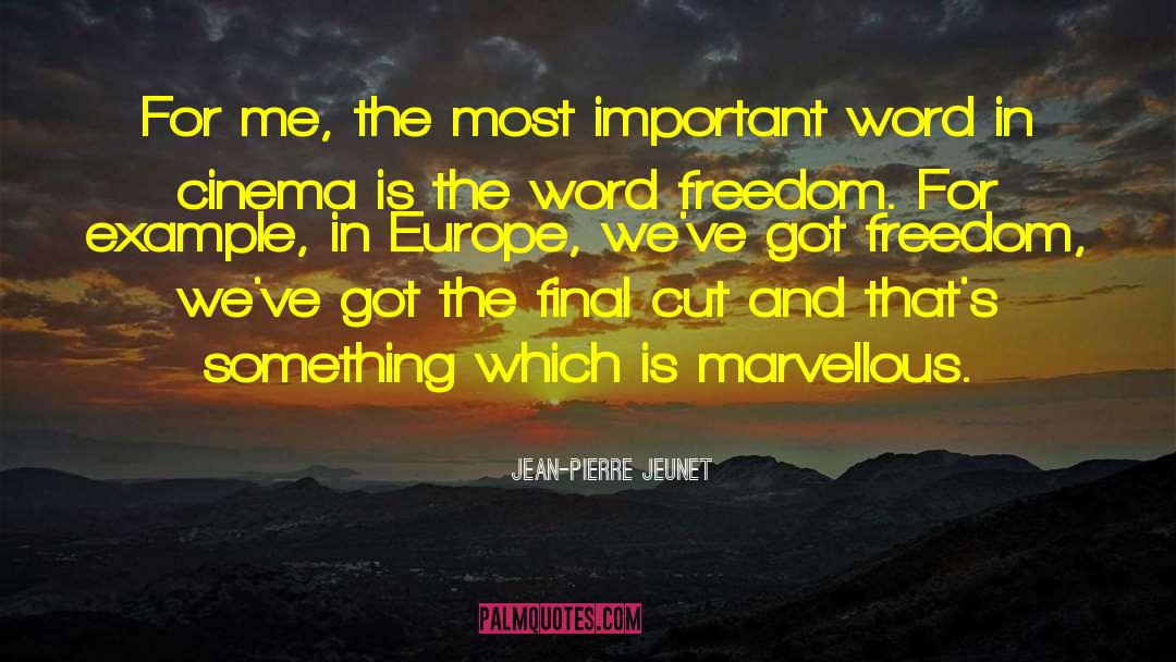 Important Words quotes by Jean-Pierre Jeunet