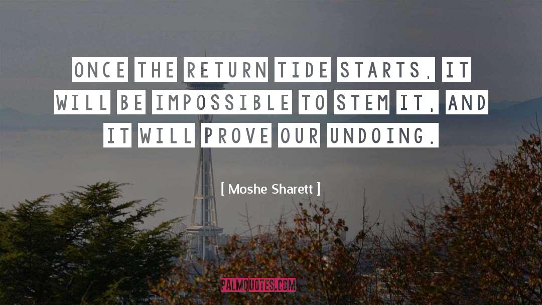 Impossible quotes by Moshe Sharett