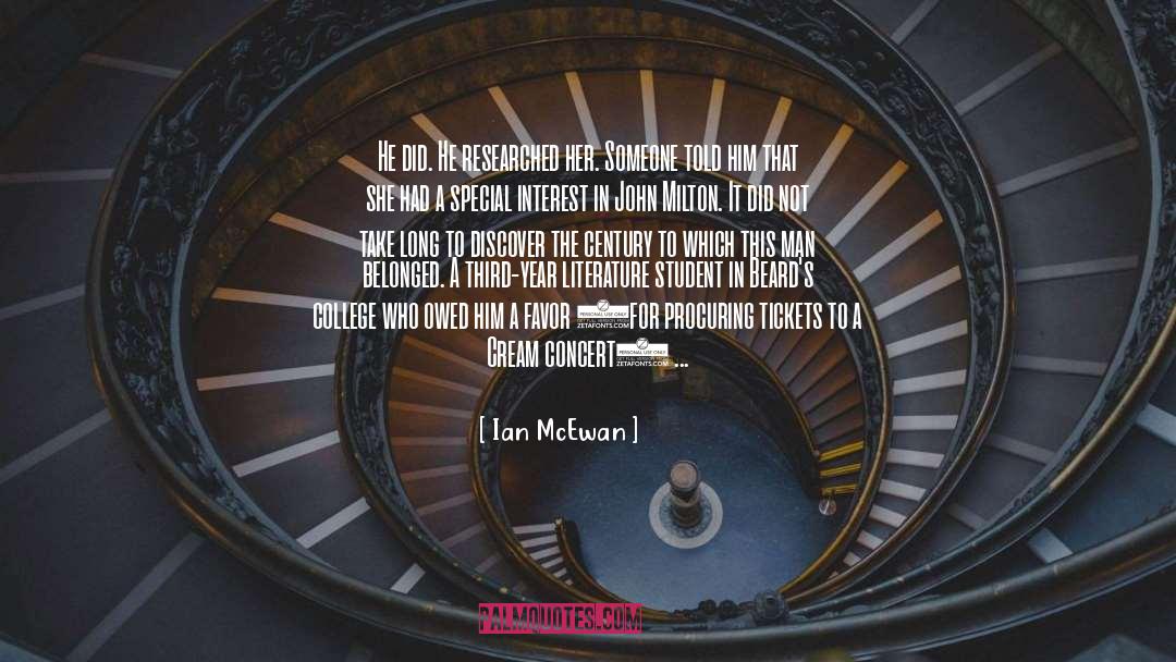 Impress A Girl quotes by Ian McEwan