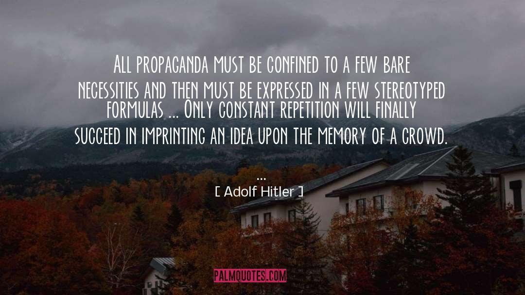 Imprinting quotes by Adolf Hitler