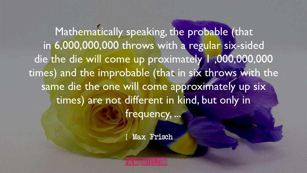 Improbability quotes by Max Frisch