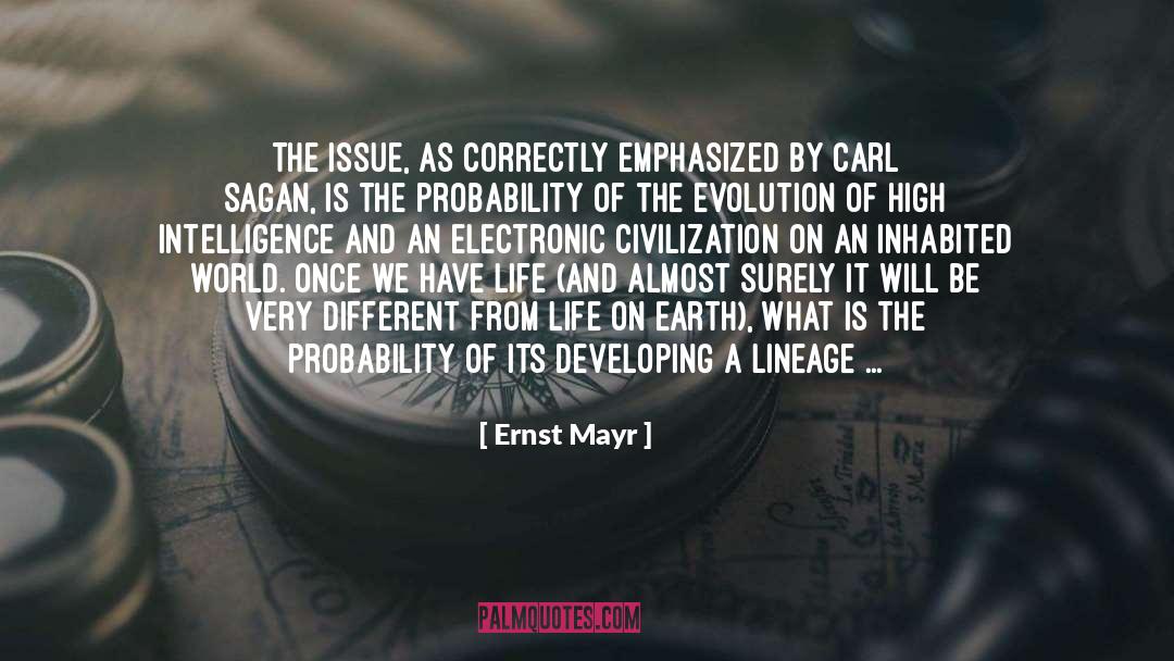 Improbability quotes by Ernst Mayr