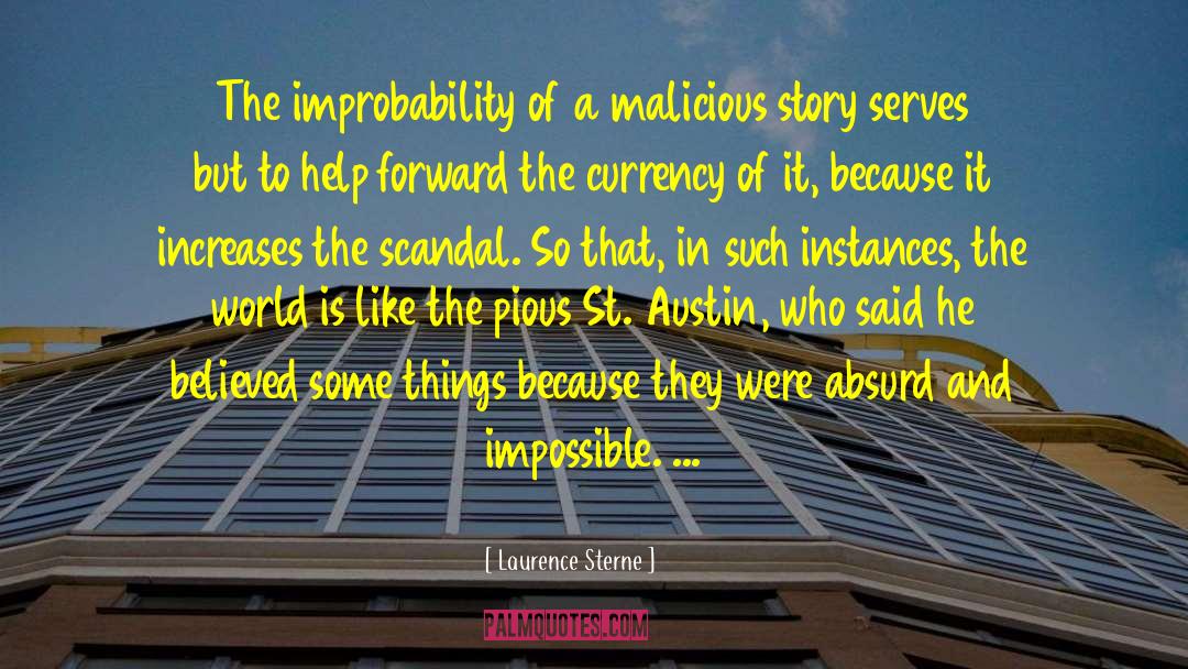 Improbability quotes by Laurence Sterne
