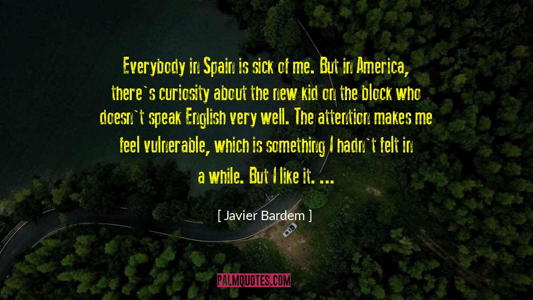 Improper English quotes by Javier Bardem