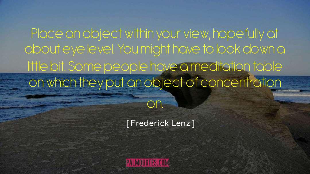 Improve Your Concentration quotes by Frederick Lenz