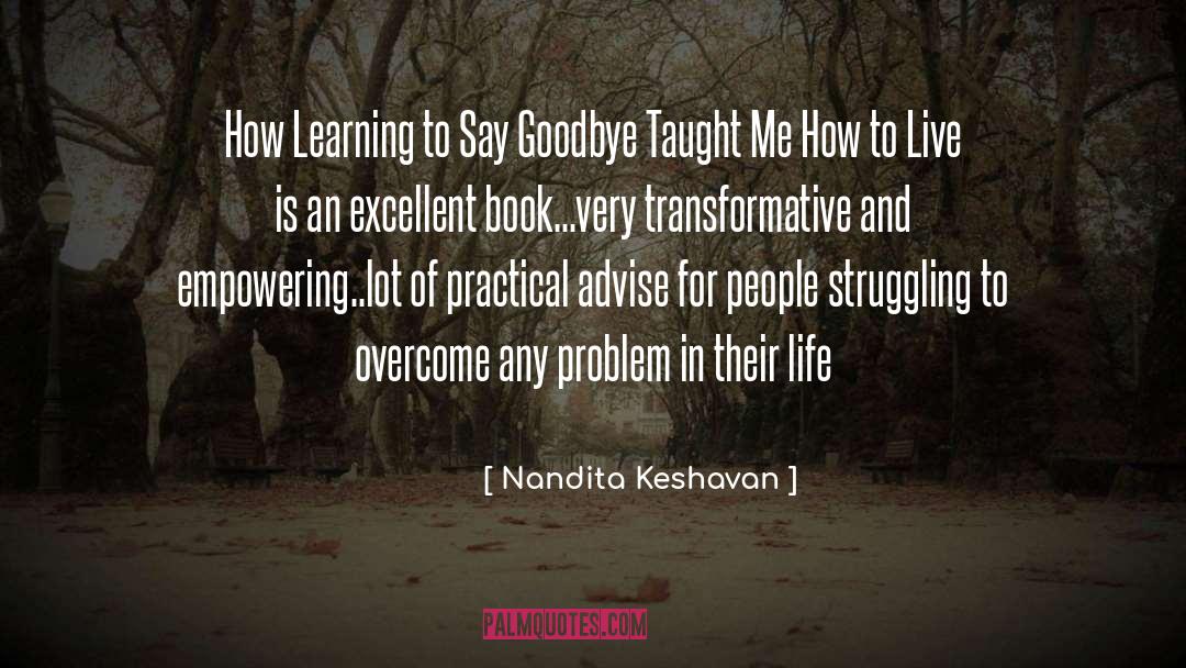 Improvement quotes by Nandita Keshavan