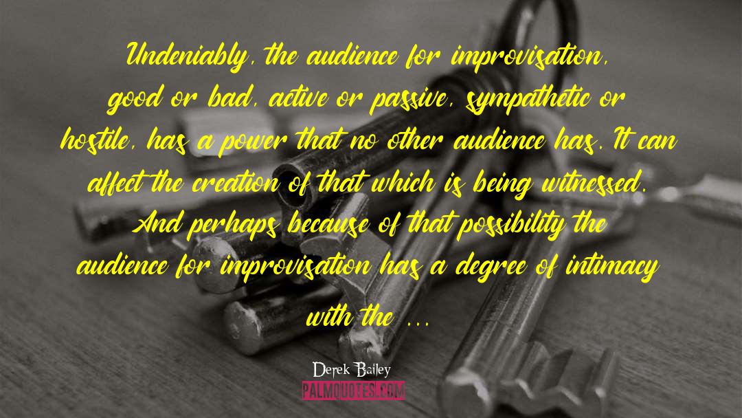 Improvisation quotes by Derek Bailey