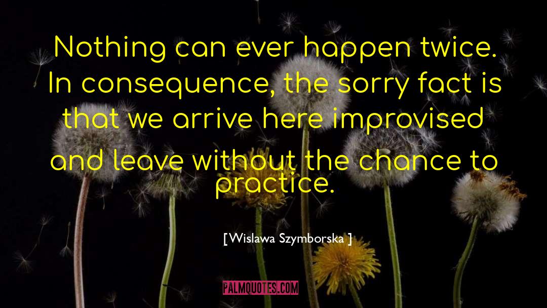 Improvised quotes by Wislawa Szymborska