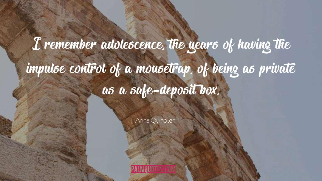 Impulse Control quotes by Anna Quindlen