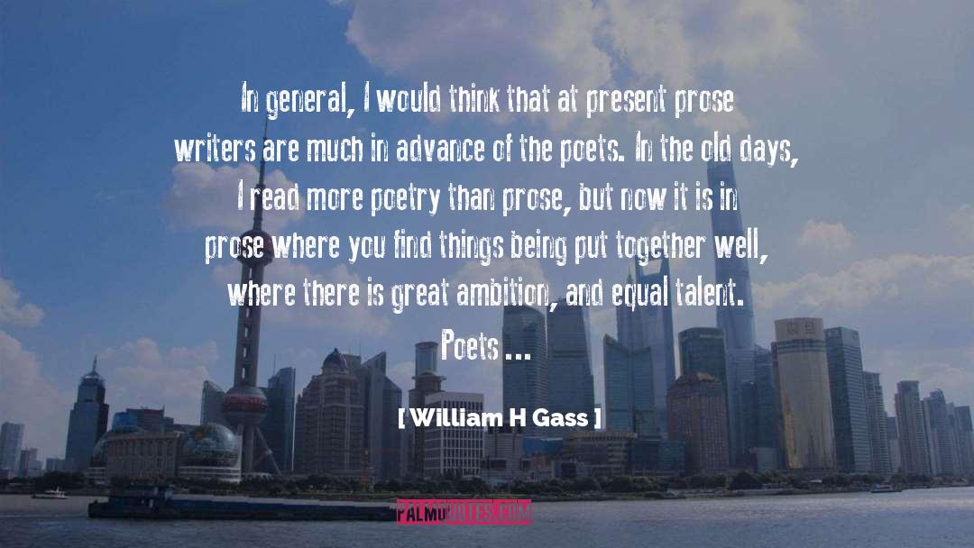 In Advance quotes by William H Gass