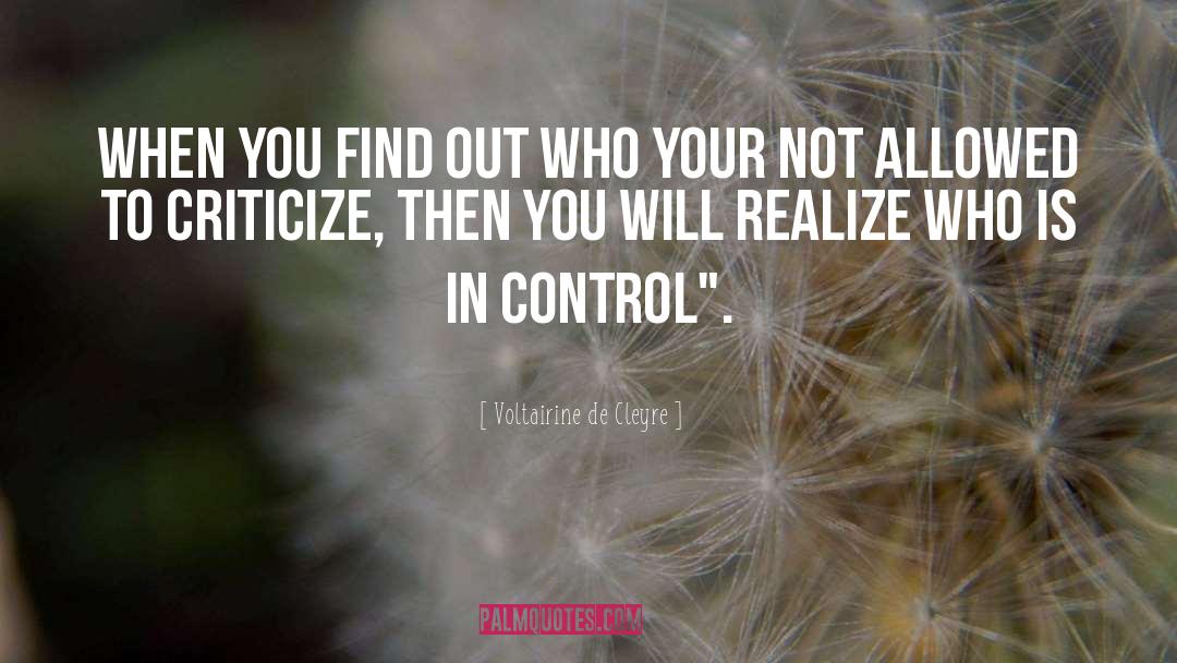 In Control quotes by Voltairine De Cleyre