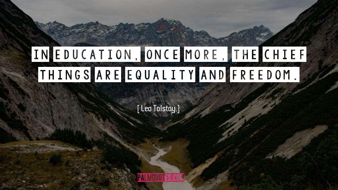In Education quotes by Leo Tolstoy