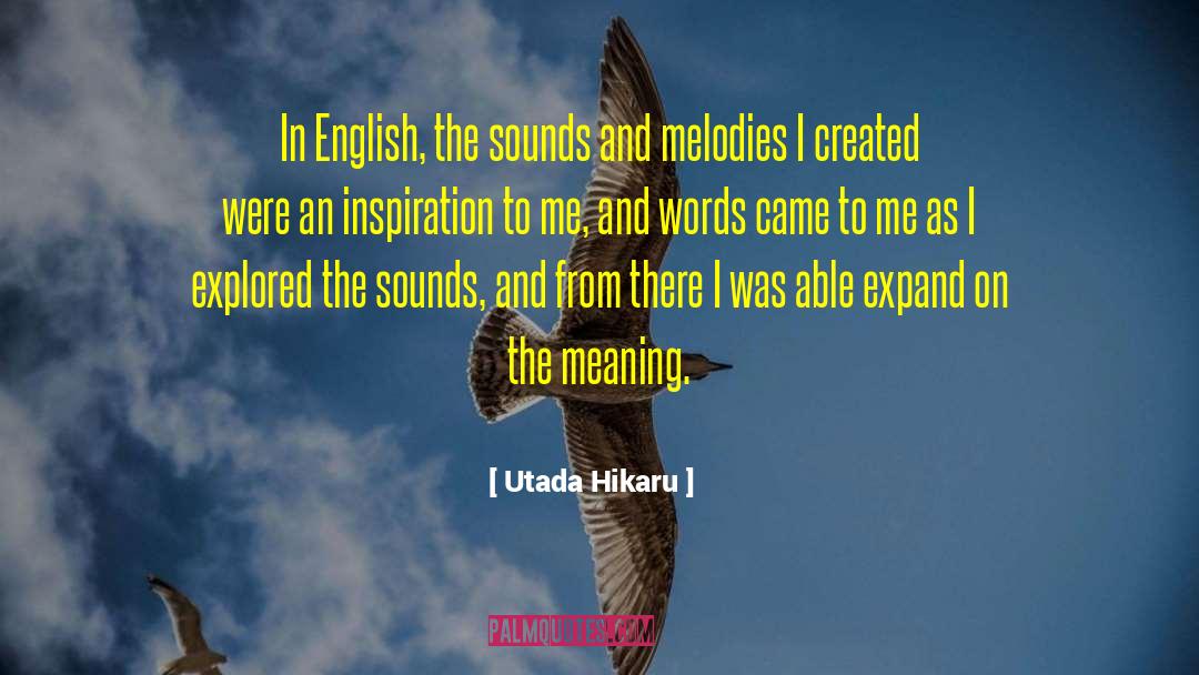 In English quotes by Utada Hikaru