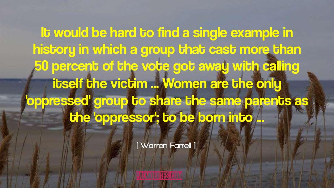 In Group Politics quotes by Warren Farrell