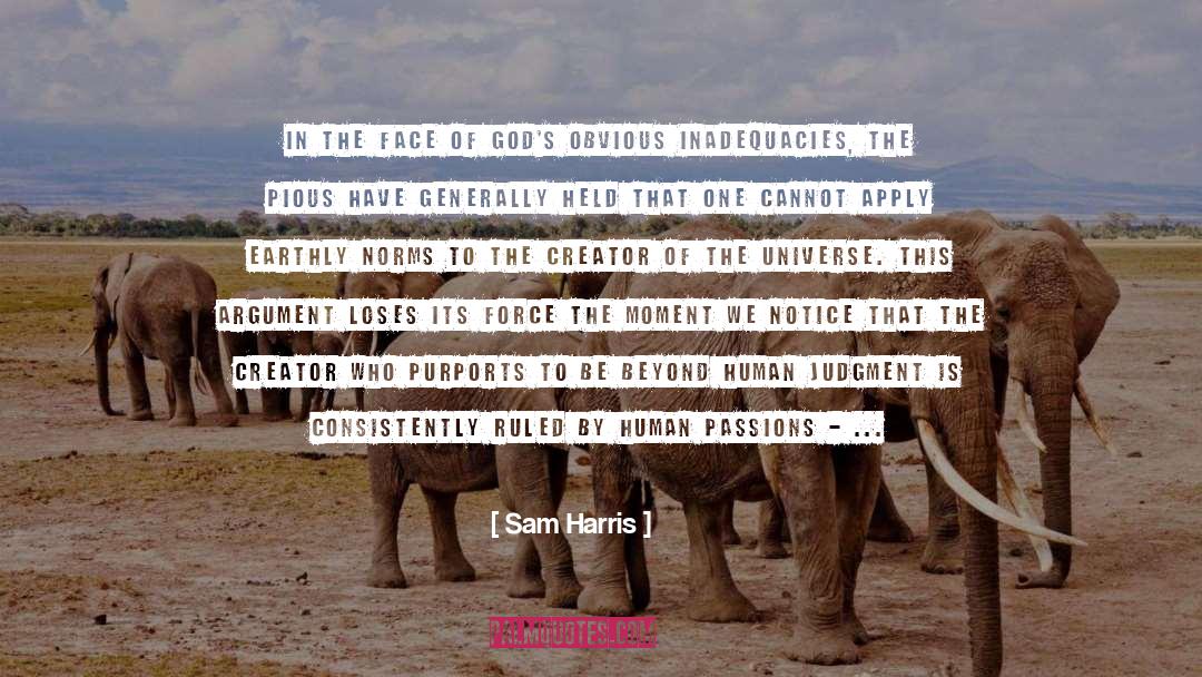 In His Image quotes by Sam Harris