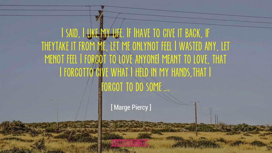 In My Hands quotes by Marge Piercy