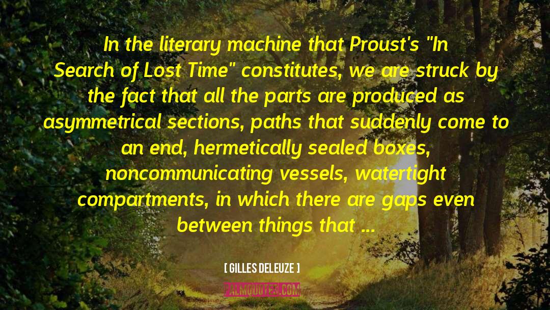 In Search Of Lost Time quotes by Gilles Deleuze