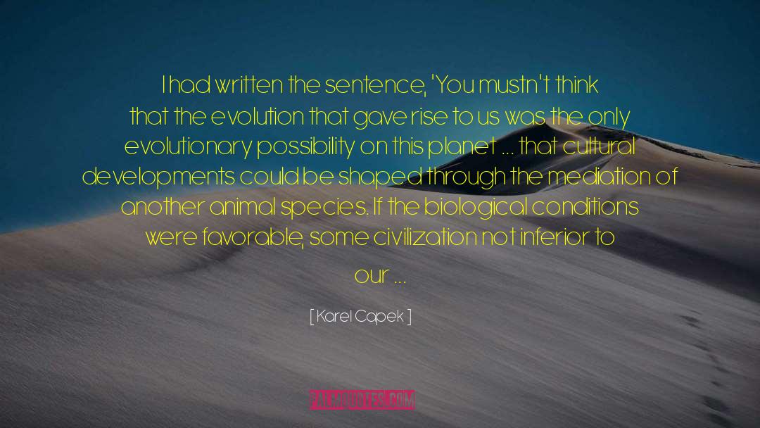 In Sentence quotes by Karel Capek