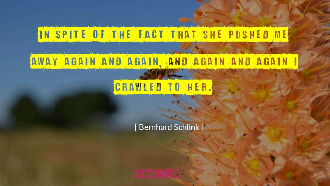 In Spite Of Fear quotes by Bernhard Schlink