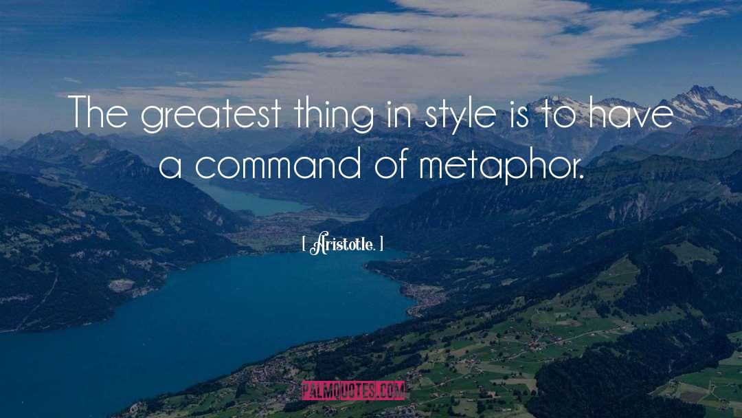 In Style quotes by Aristotle.