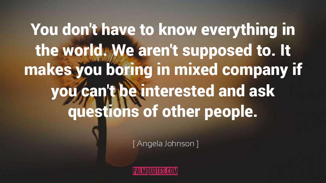 In The Company Of Bears quotes by Angela Johnson