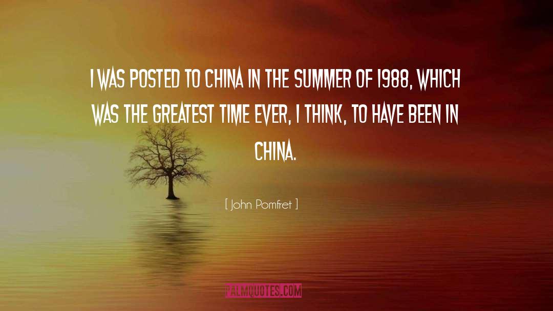 In The Summer quotes by John Pomfret