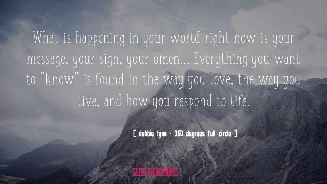 In Your World quotes by Debbie Lynn - 360 Degrees Full Circle