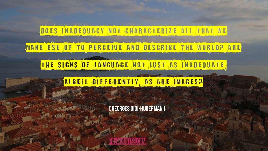 Inadequacy quotes by Georges Didi-Huberman