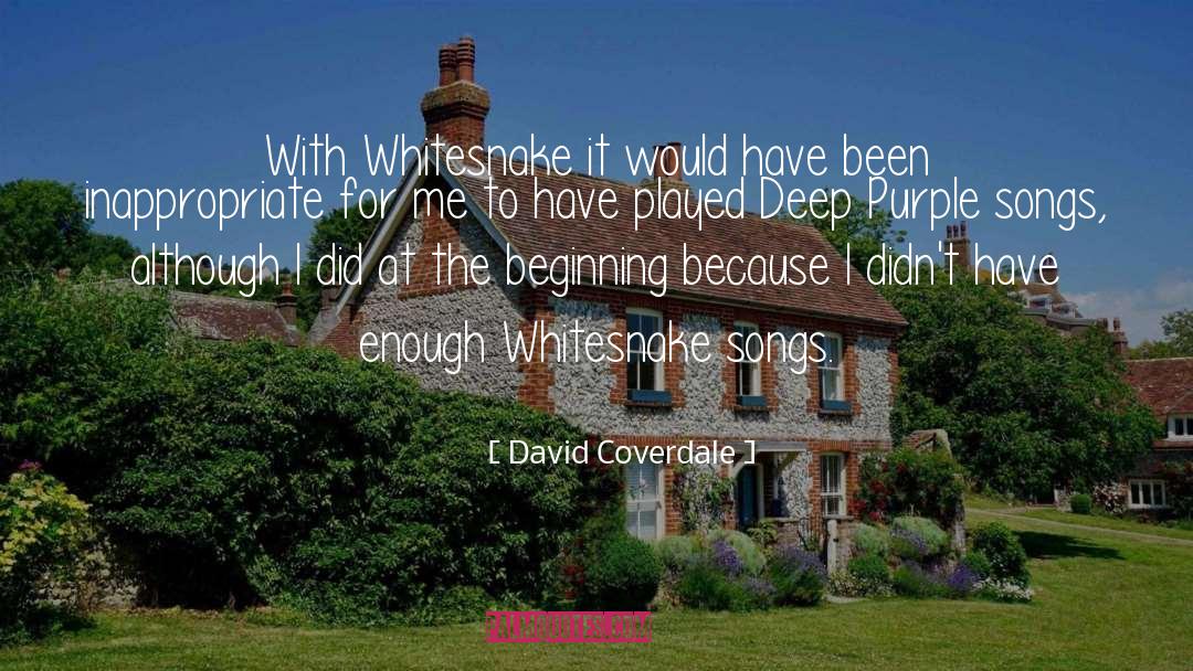 Inappropriate quotes by David Coverdale