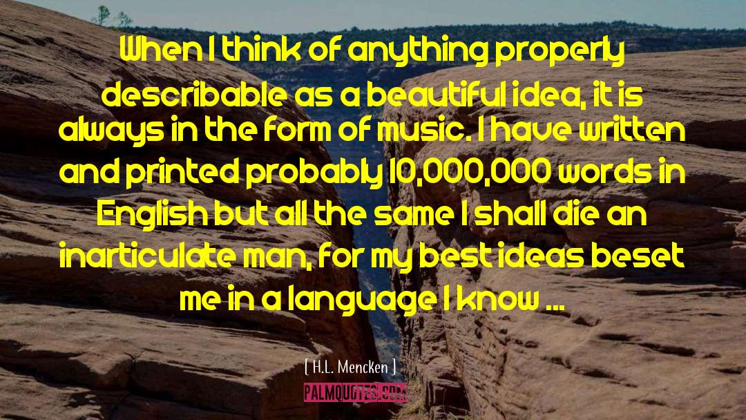 Inarticulate quotes by H.L. Mencken