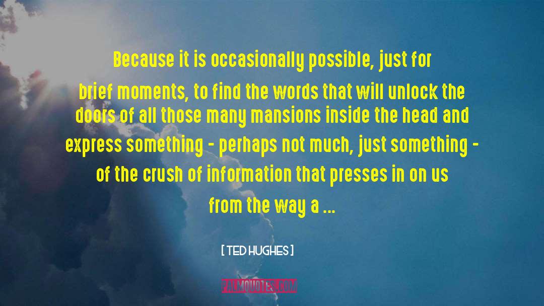 Inaudible quotes by Ted Hughes