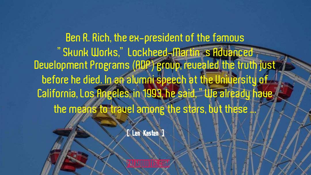 Inaugural Speech quotes by Len Kasten