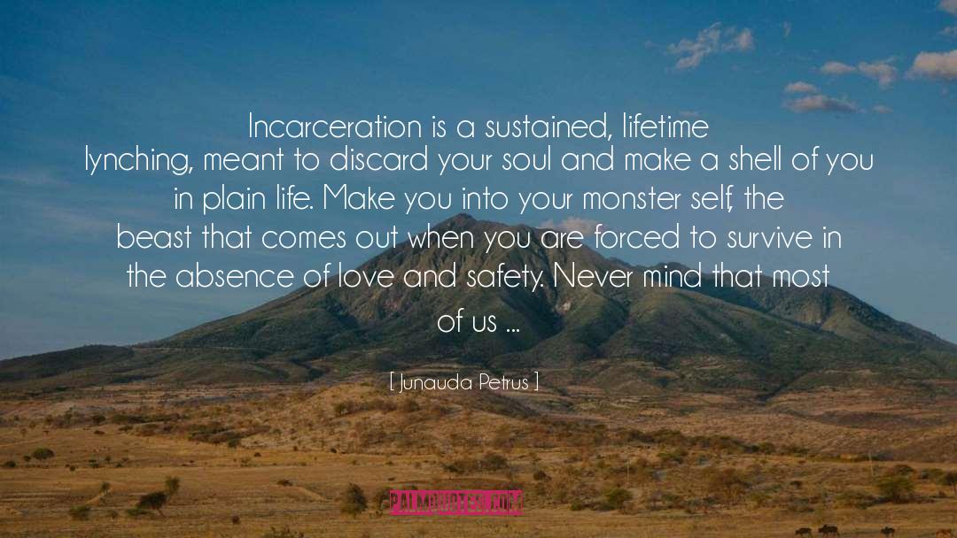 Incarceration quotes by Junauda Petrus