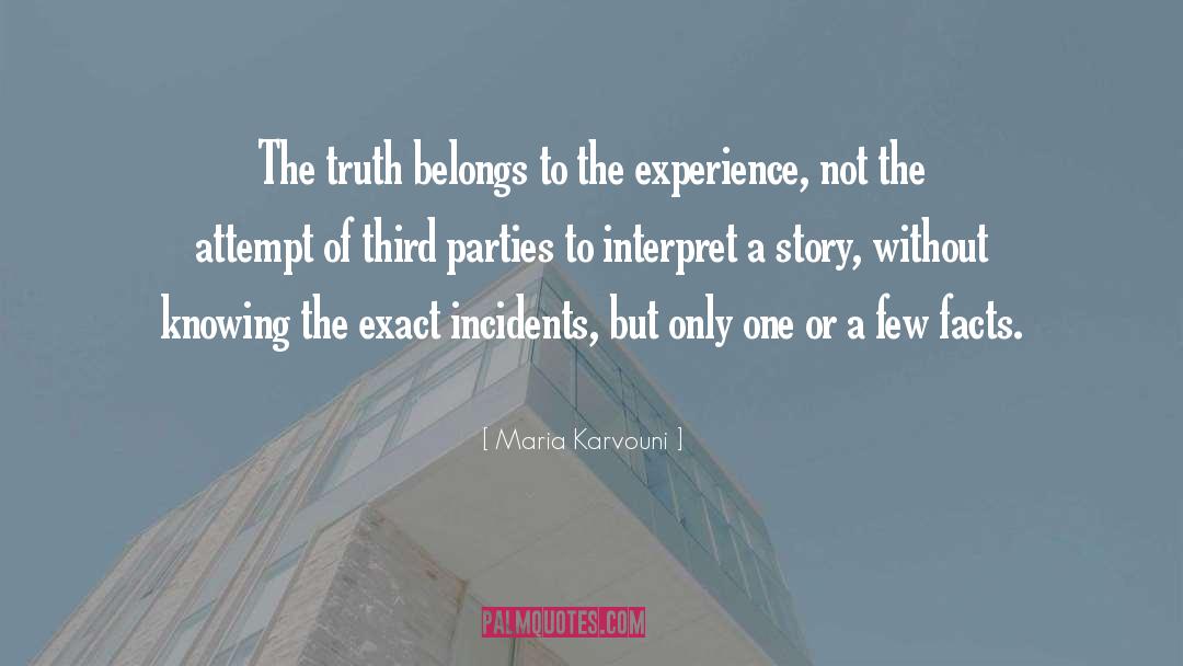 Incidences Or Incidents quotes by Maria Karvouni