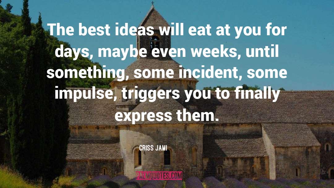 Incidents quotes by Criss Jami
